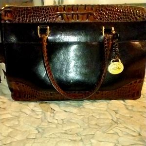 Brahmin Fairhaven Vintage Italian Leather and Crocodile Skin Purse (1982)